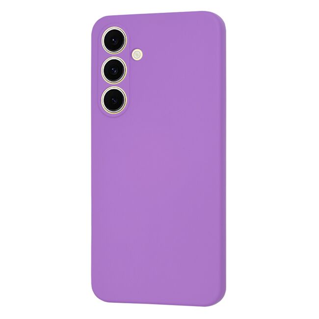 Husa pentru  Samsung Galaxy S24 FE Liquid Silicone cu MagSafe, subțire, captusita cu microfibra, anti amprentă, protectie cameră foto, mov