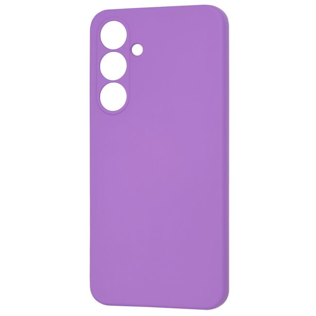 Husa pentru  Samsung Galaxy S24 FE Liquid Silicone cu MagSafe, subțire, captusita cu microfibra, anti amprentă, protectie cameră foto, mov