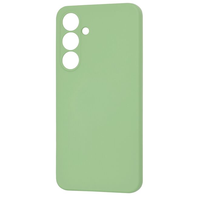 Husa pentru  Samsung Galaxy S24 FE Liquid Silicone cu MagSafe, subțire, captusita cu microfibra, anti amprentă, protectie cameră foto, verde deschis