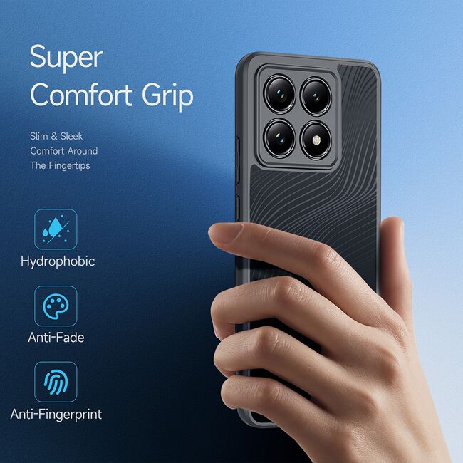 Husa pentru  Xiaomi 14T Flowing Lines Comfort Grip - transparent