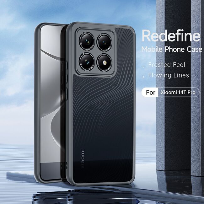 Husa pentru  Xiaomi 14T Pro Flowing Lines Comfort Grip - transparent