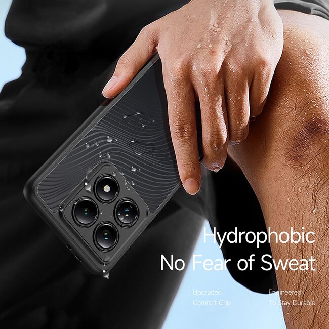 Husa pentru  Xiaomi 14T Pro Flowing Lines Comfort Grip - transparent