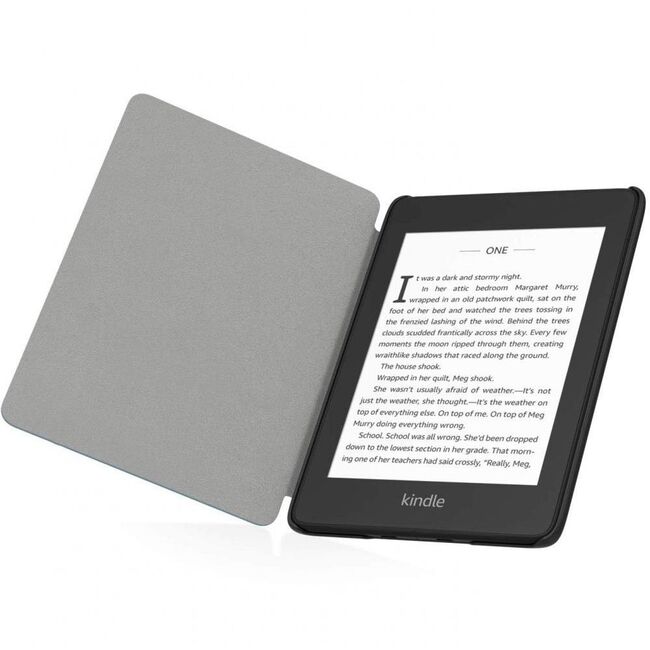 Husa pentru Kindle Paperwhite 2024 (12th gen) 7 inch / Kindle Colorsoft Signature Edition 7 inch slim ultra-light, functie sleep/wake-up, inchidere magnetica - black cat