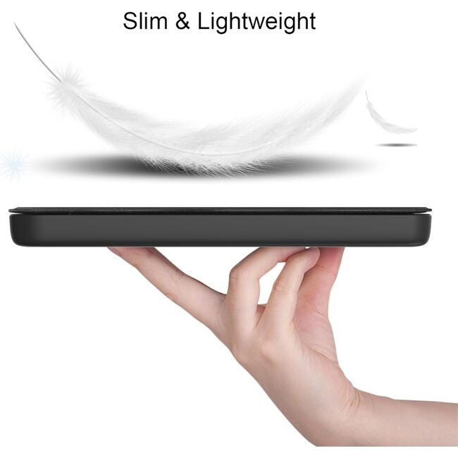 Husa pentru Kindle Paperwhite 2024 (12th gen) 7 inch / Kindle Colorsoft Signature Edition 7 inch slim ultra-light, functie sleep/wake-up, inchidere magnetica - negru