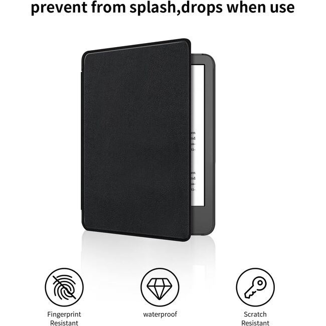 Husa pentru Kindle Paperwhite 2024 (12th gen) 7 inch / Kindle Colorsoft Signature Edition 7 inch slim ultra-light, functie sleep/wake-up, inchidere magnetica - negru