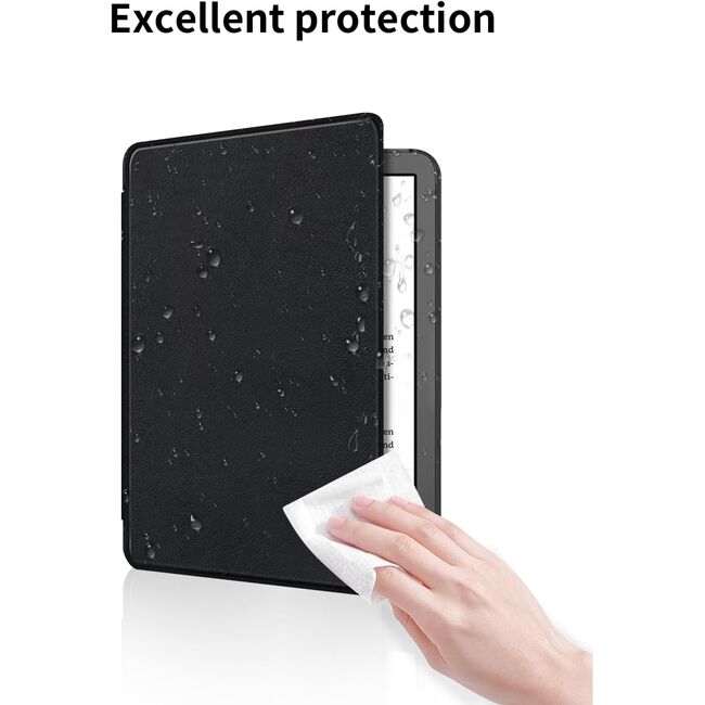 Husa pentru Kindle Paperwhite 2024 (12th gen) 7 inch / Kindle Colorsoft Signature Edition 7 inch slim ultra-light, functie sleep/wake-up, inchidere magnetica - negru