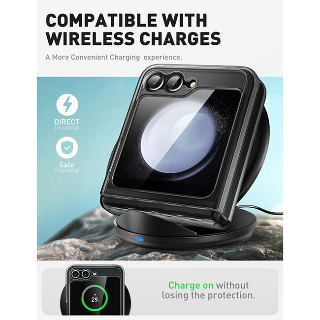Husa Samsung Galaxy Z Flip 6 I-Blason Cosmo, Frost Black