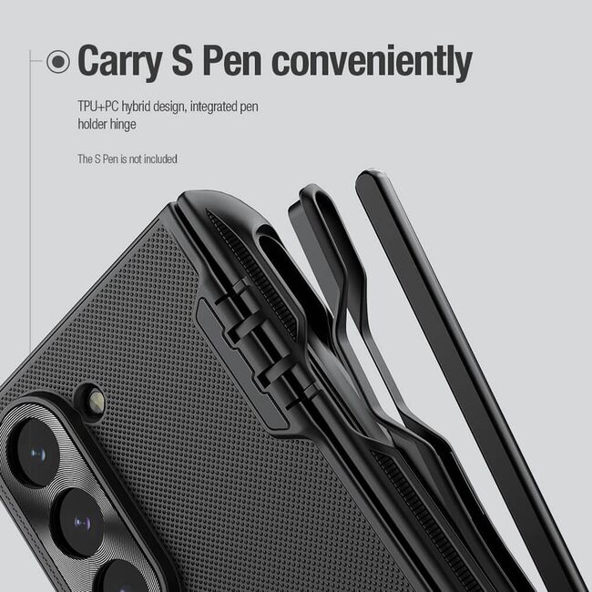 Husa Samsung Galaxy Z Fold 6 Nillkin Super Frosted Shield Magnetic Pen, negru