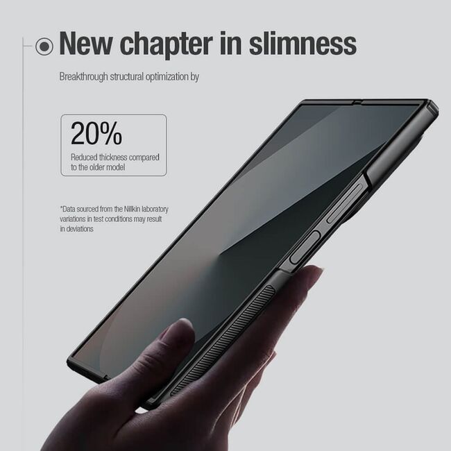 Husa Samsung Galaxy Z Fold 6 Nillkin Super Frosted Shield Pen, negru