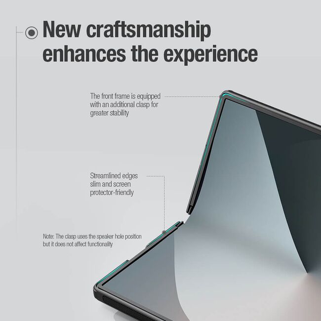 Husa Samsung Galaxy Z Fold 6 Nillkin Super Frosted Shield Pen, albastru