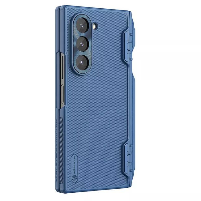 Husa Samsung Galaxy Z Fold 6 Nillkin Super Frosted Shield Pen, albastru