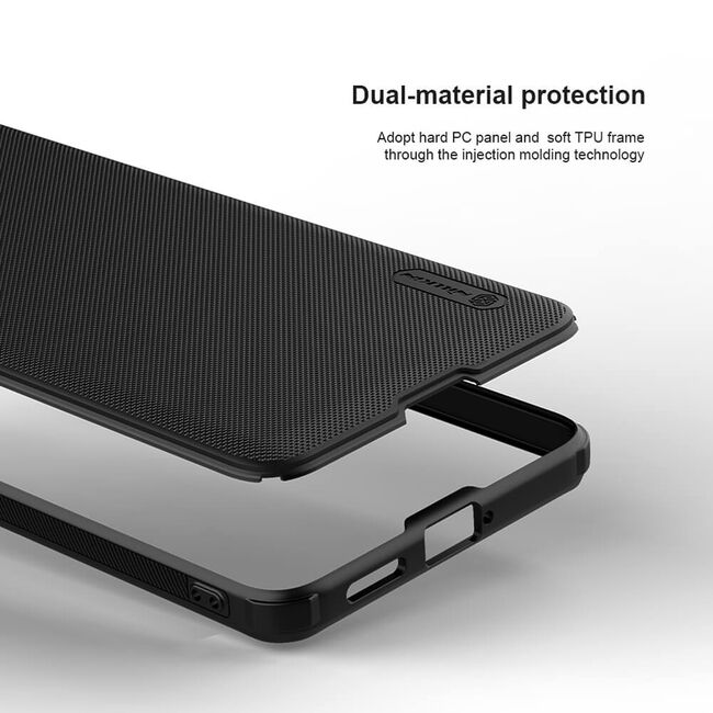 Husa Xiaomi Poco F6 Nillkin Super Frosted Shield Pro, negru