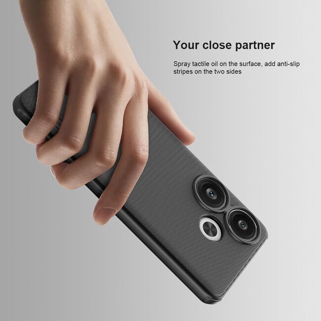 Husa Xiaomi Poco F6 Nillkin Super Frosted Shield Pro, negru
