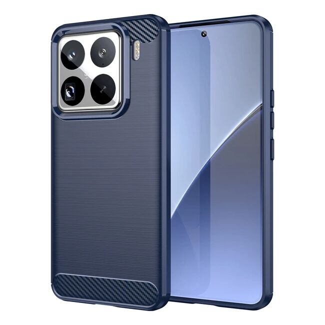 Husa pentru Xiaomi 15 Carbon Liquid Silicone, albastru