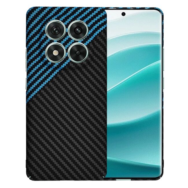 Husa pentru Xiaomi Redmi Note 14 Pro 5G CarbonFiber UltraSlim, Lightweight, albastru inchis