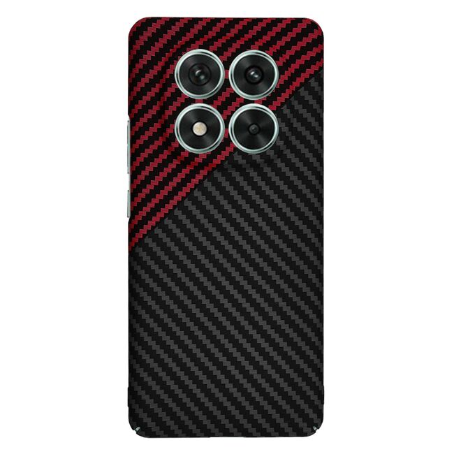 Husa pentru Xiaomi Redmi Note 14 Pro 5G CarbonFiber UltraSlim, Lightweight, rosu inchis