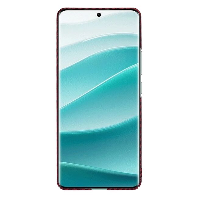 Husa pentru Xiaomi Redmi Note 14 Pro 5G CarbonFiber UltraSlim, Lightweight, Rosu