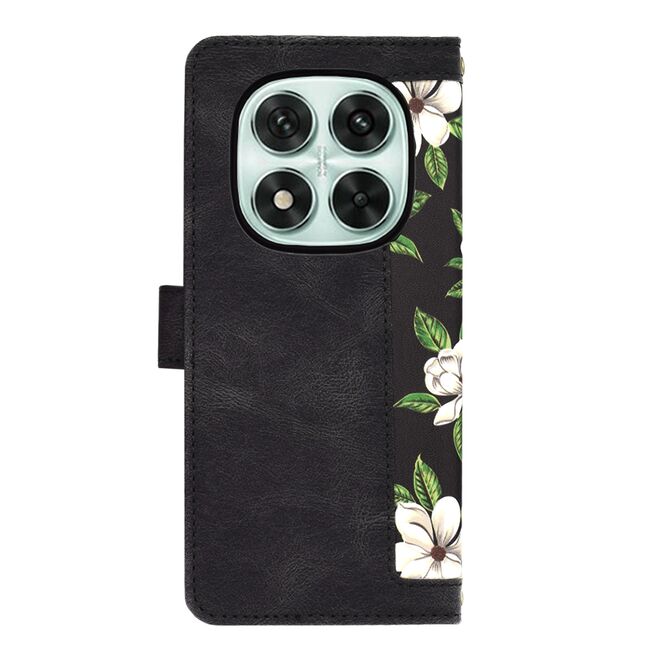 Husa tip carte pentru Xiaomi Redmi Note 14 Pro 5G, functie stand si port carduri, negru denim