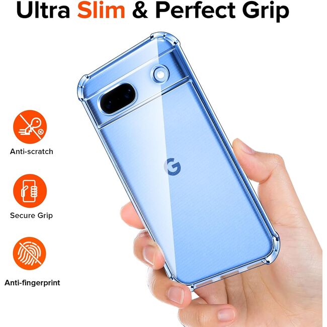 Husa pentru  Google Pixel 9A Slim Anti-Shock 1.5mm reinforced 4 corners, Transparent
