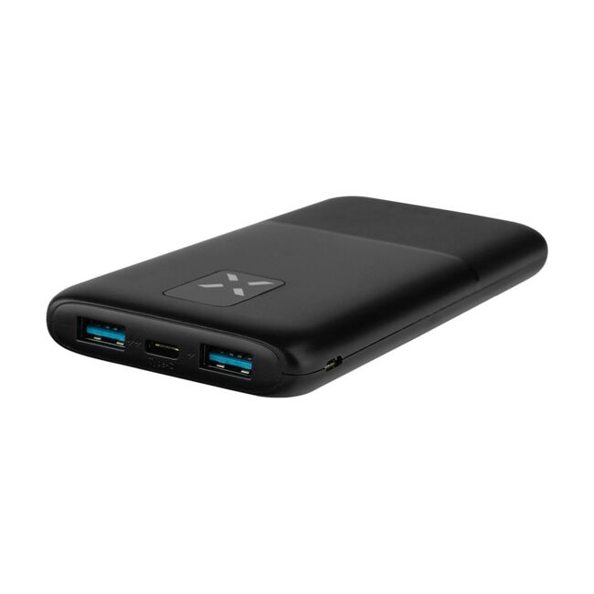 Baterie externa Powerbank 2x USB, Type-C, 20W, 10000 mAh, LCD Display, Fixed, alb, FIXZEN-10-WH, negru