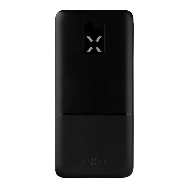 Baterie externa Powerbank 2x USB, Type-C, 20W, 10000 mAh, LCD Display, Fixed, alb, FIXZEN-10-WH, negru