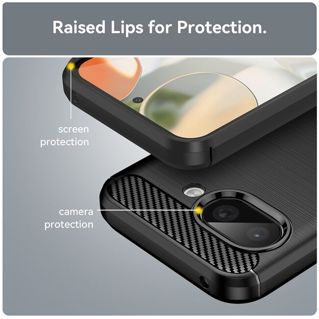 Husa pentru Google Pixel 9A Carbon Liquid Silicone, Albastru