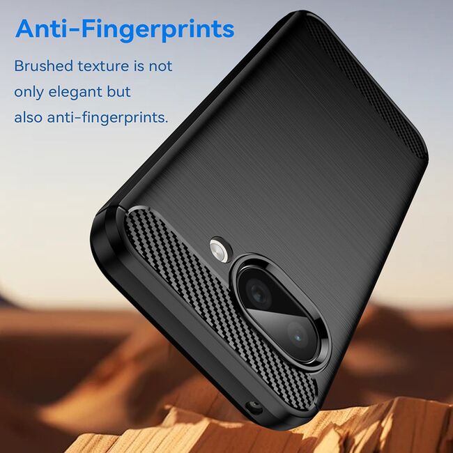 Husa pentru Google Pixel 9A Carbon Liquid Silicone, Albastru