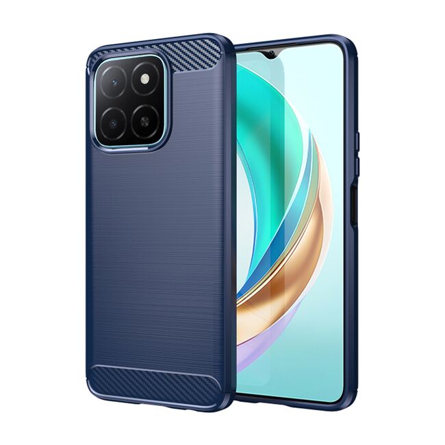 Husa pentru Honor X5B Carbon Liquid Silicone, Albastru