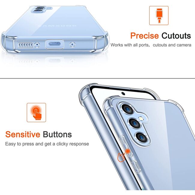 Husa pentru  Samsung Galaxy A36 Slim Anti-Shock 1.5mm reinforced 4 corners, Clear
