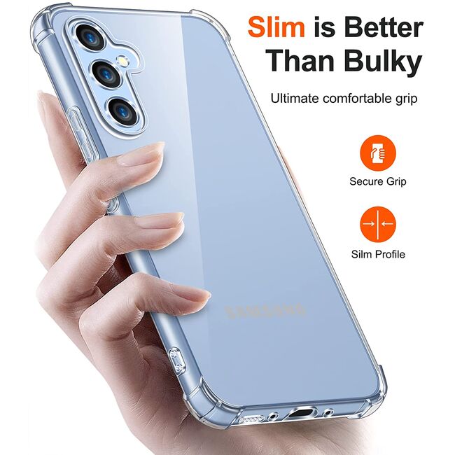 Husa pentru  Samsung Galaxy A36 Slim Anti-Shock 1.5mm reinforced 4 corners, Clear