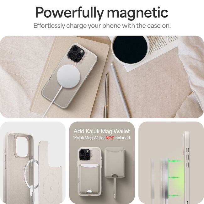 Husa iPhone 16 Pro Max Spigen Cyrill Kajuk Classic Charm MagSafe, crem