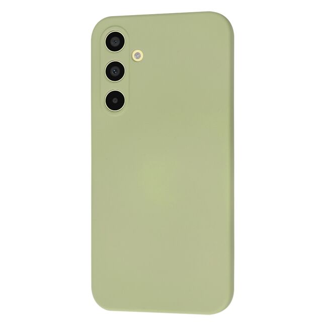 Husa pentru  Samsung Galaxy A35 Liquid Silicone cu MagSafe, subțire, captusita cu microfibra, anti amprentă, protectie cameră foto, Verde