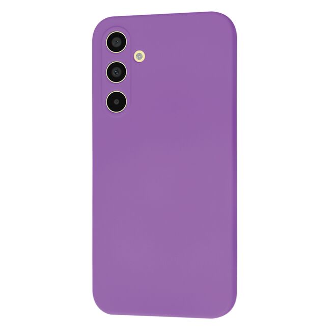 Husa pentru  Samsung Galaxy A35 Liquid Silicone cu MagSafe, subțire, captusita cu microfibra, anti amprentă, protectie cameră foto, Mov