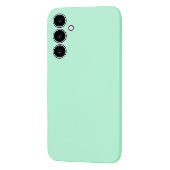 Husa pentru  Samsung Galaxy A35 Liquid Silicone cu MagSafe, subțire, captusita cu microfibra, anti amprentă, protectie cameră foto, Verde Deschis