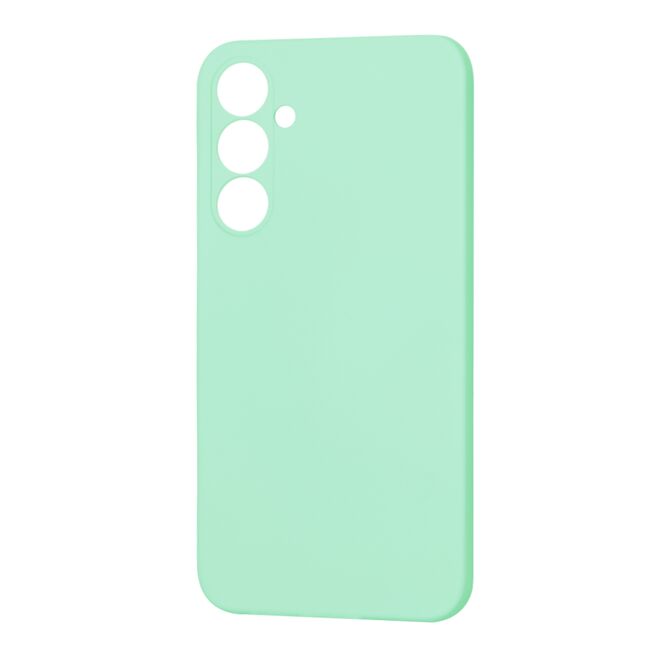 Husa pentru  Samsung Galaxy A35 Liquid Silicone cu MagSafe, subțire, captusita cu microfibra, anti amprentă, protectie cameră foto, Verde Deschis