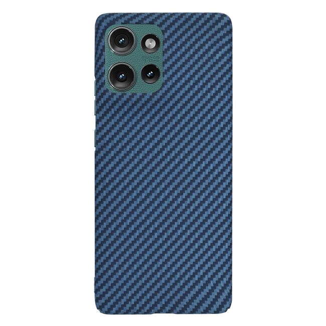 Husa pentru  Motorola Edge 50 CarbonFiber UltraSlim, Lightweight, Albastru