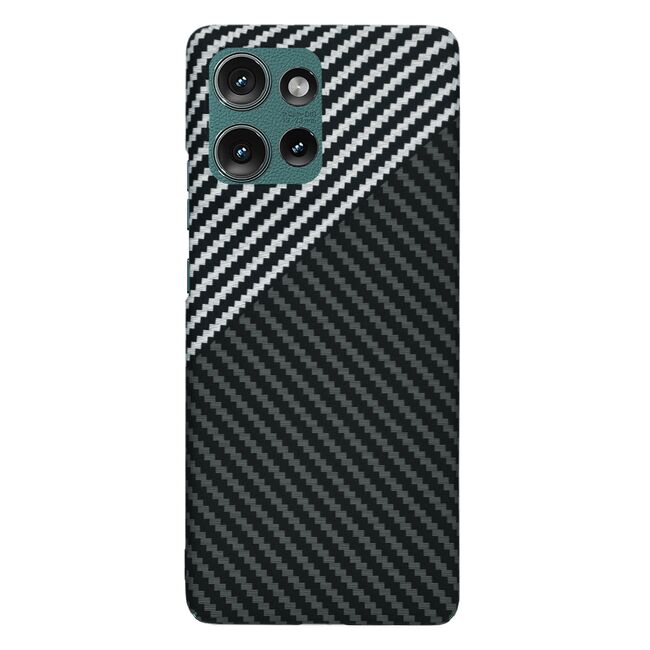 Husa pentru  Motorola Edge 50 CarbonFiber UltraSlim, Lightweight, Gri