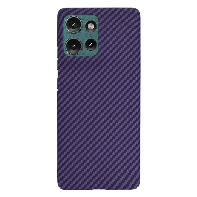 Husa pentru  Motorola Edge 50 CarbonFiber UltraSlim, Lightweight, Mov