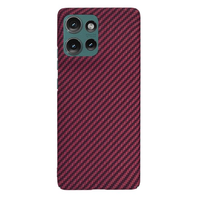 Husa pentru  Motorola Edge 50 CarbonFiber UltraSlim, Lightweight, Rosu