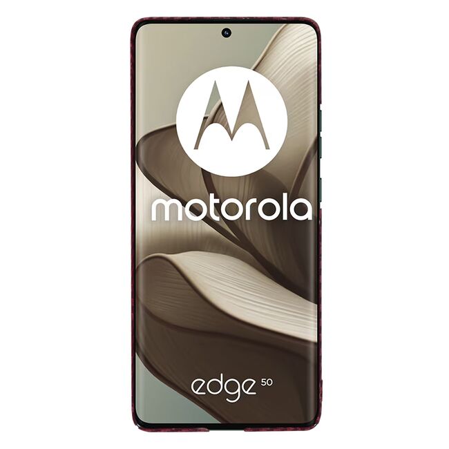 Husa pentru  Motorola Edge 50 CarbonFiber UltraSlim, Lightweight, Rosu