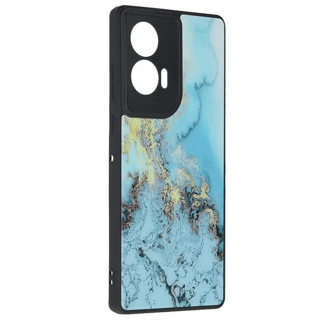 Husa pentru  Motorola Edge 50 Fusion Colorful Varnish Anti-scrath, Albastru deschis