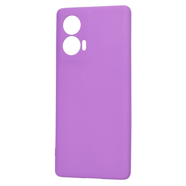 Husa pentru  Motorola Edge 50 Fusion Liquid Silicone, subțire, captusita cu microfibra, anti amprentă, protectie cameră foto, Mov