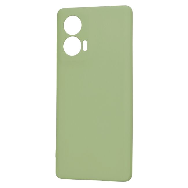Husa pentru  Motorola Edge 50 Fusion Liquid Silicone, subțire, captusita cu microfibra, anti amprentă, protectie cameră foto, Verde