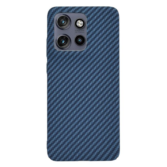 Husa pentru  Motorola Edge 50 Neo CarbonFiber UltraSlim, Lightweight, Albastru