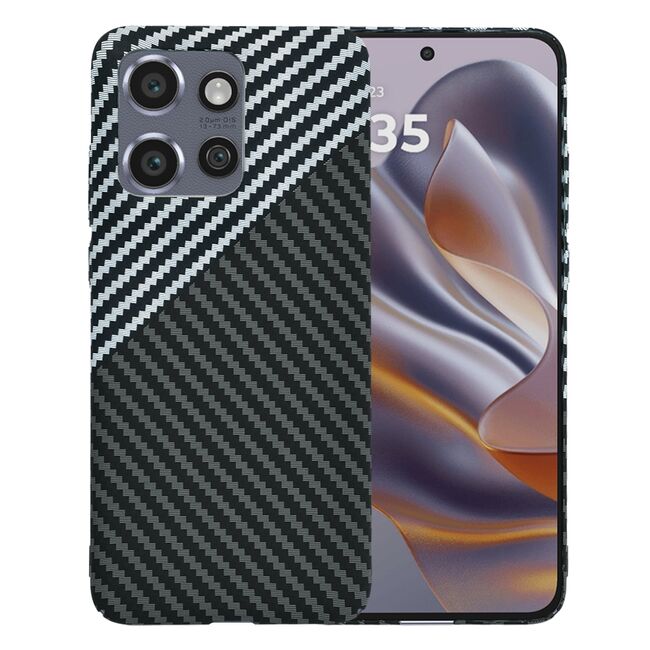 Husa pentru  Motorola Edge 50 Neo CarbonFiber UltraSlim, Lightweight, Gri