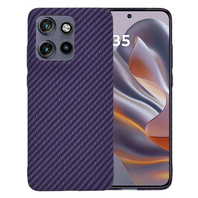 Husa pentru  Motorola Edge 50 Neo CarbonFiber UltraSlim, Lightweight, Mov
