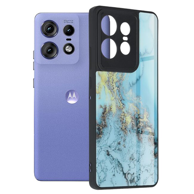 Husa pentru  Motorola Edge 50 Pro Colorful Varnish Anti-scrath, Albastru deschis