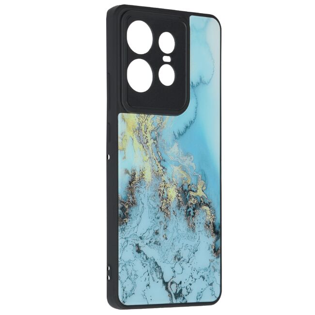 Husa pentru  Motorola Edge 50 Pro Colorful Varnish Anti-scrath, Albastru deschis
