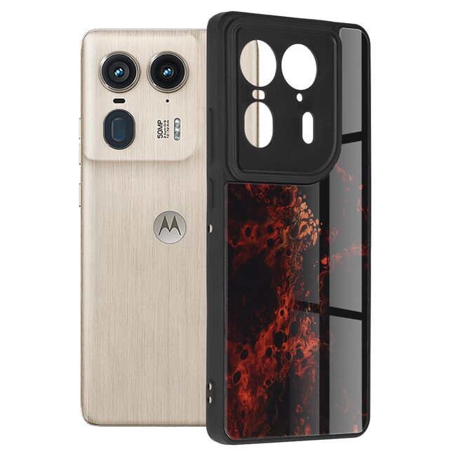 Husa pentru  Motorola Edge 50 Ultra Colorful Varnish Anti-scrath, Rosu