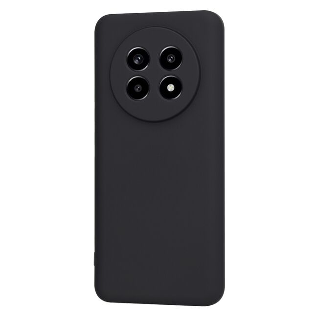 Husa pentru  Realme 13 Pro / 13 Pro+ Liquid Silicone, subțire, captusita cu microfibra, anti amprentă, protectie cameră foto, Negru mat
